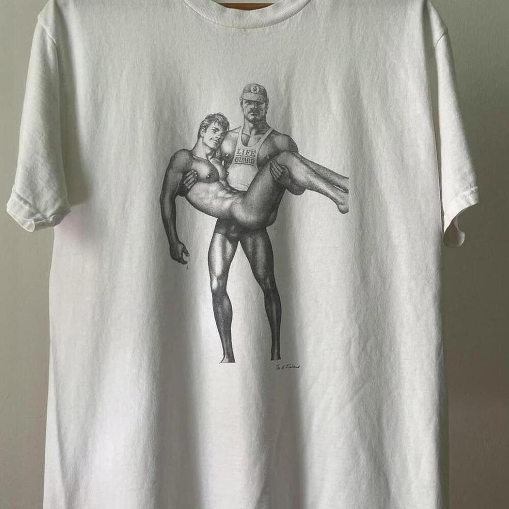 White And Black Life Guard Graphic Tee